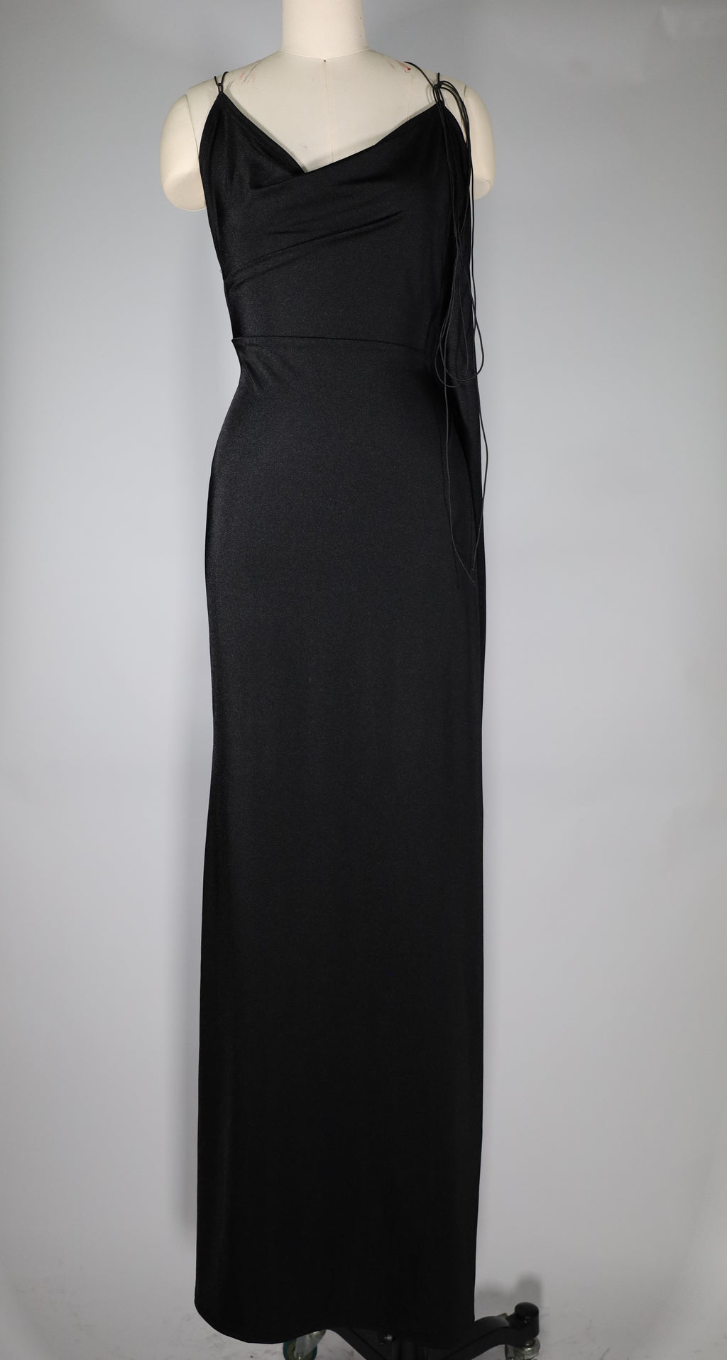 Draped Full Maxi in Black (Size 0)