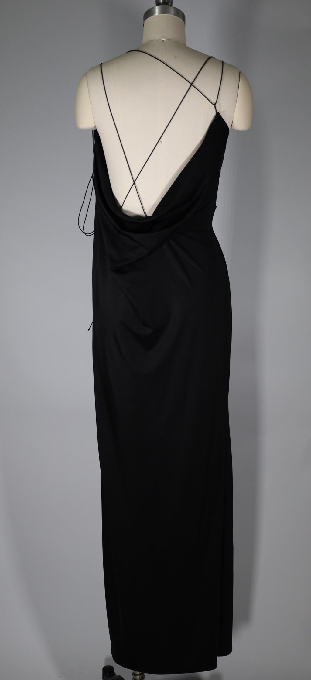 Draped Full Maxi in Black (Size 0)