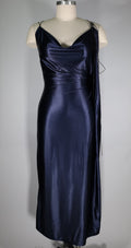 Draped Full Maxi in Navy Blue (Size 16)