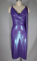 Draped Half Maxi in Purple Shimmer (Size 4)