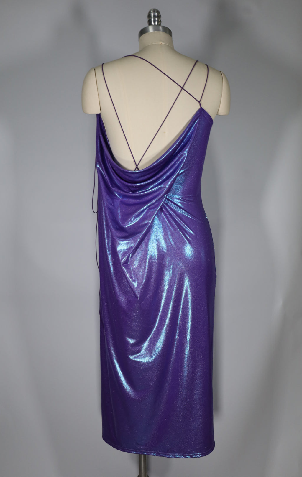 Draped Half Maxi in Purple Shimmer (Size 4)