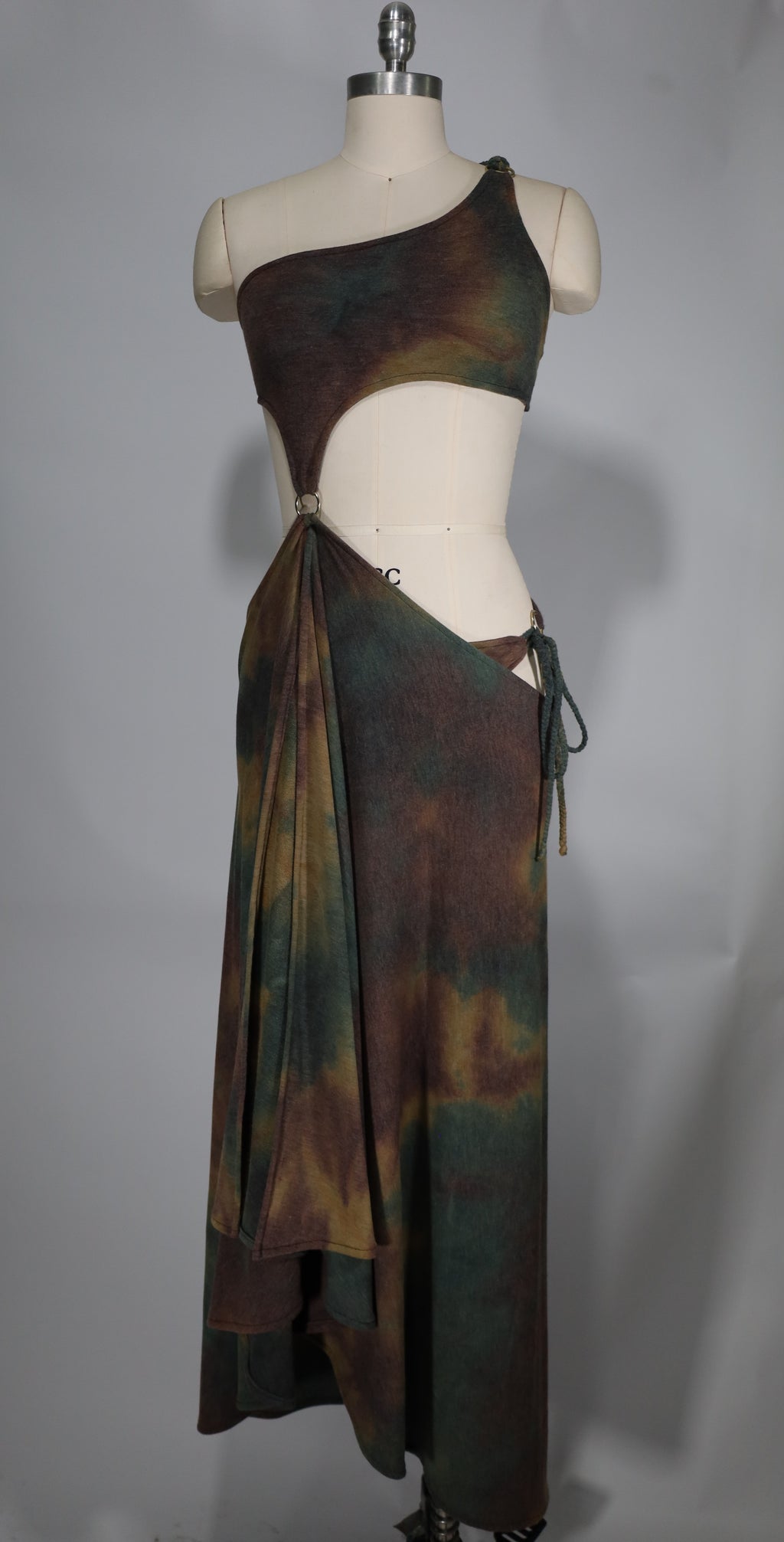 Tie-Dye Summer Dress with Matching Bikini Bottoms (Size 8)