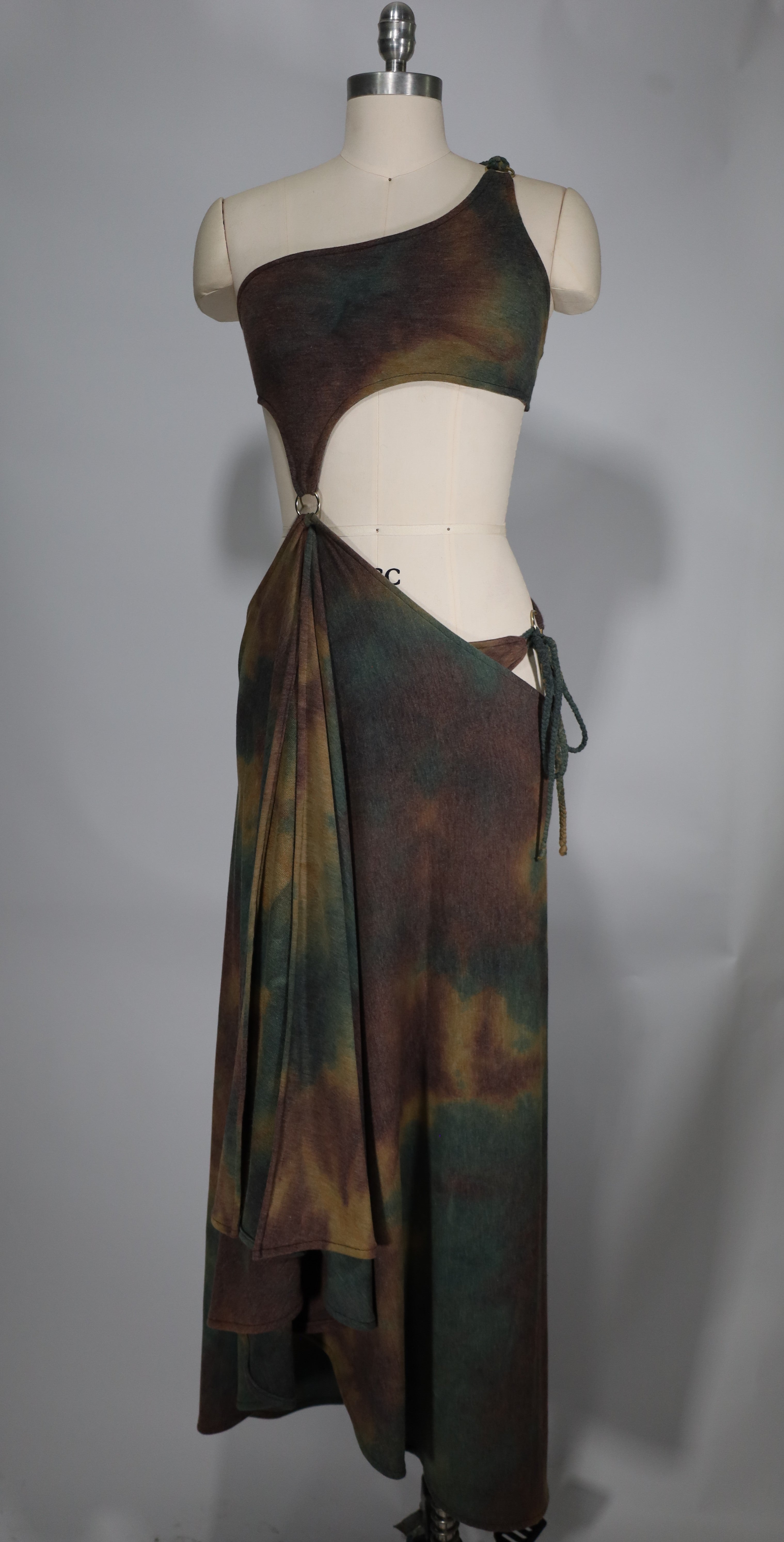 Tie-Dye Summer Dress with Matching Bikini Bottoms (Size 8)