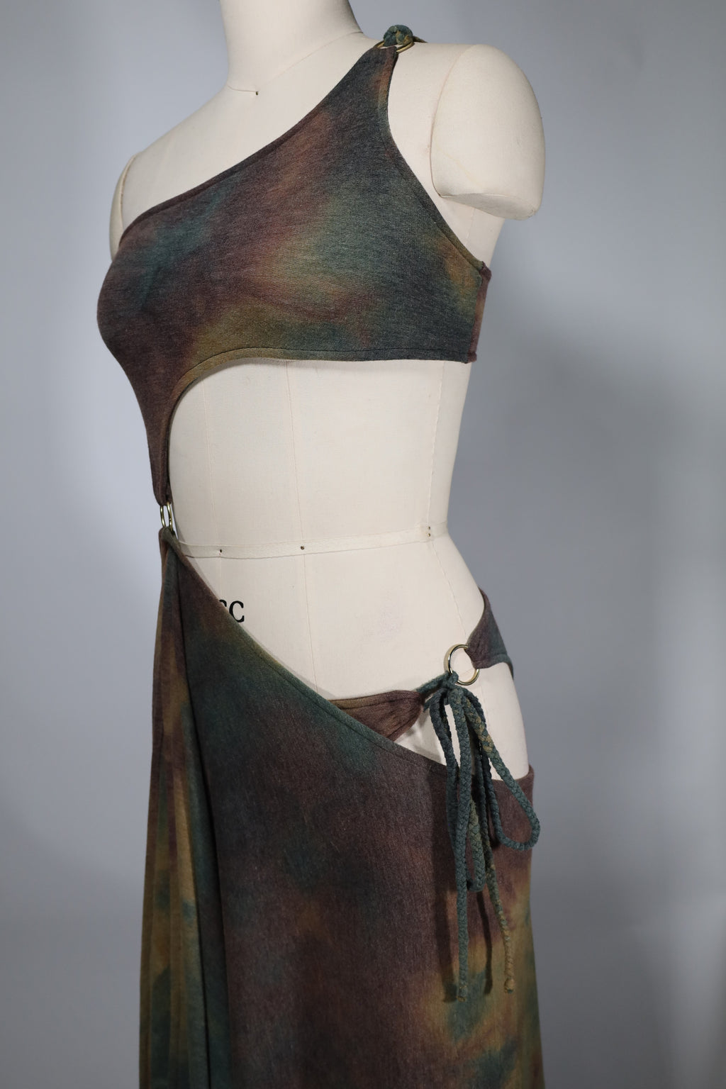 Tie-Dye Summer Dress with Matching Bikini Bottoms (Size 8)