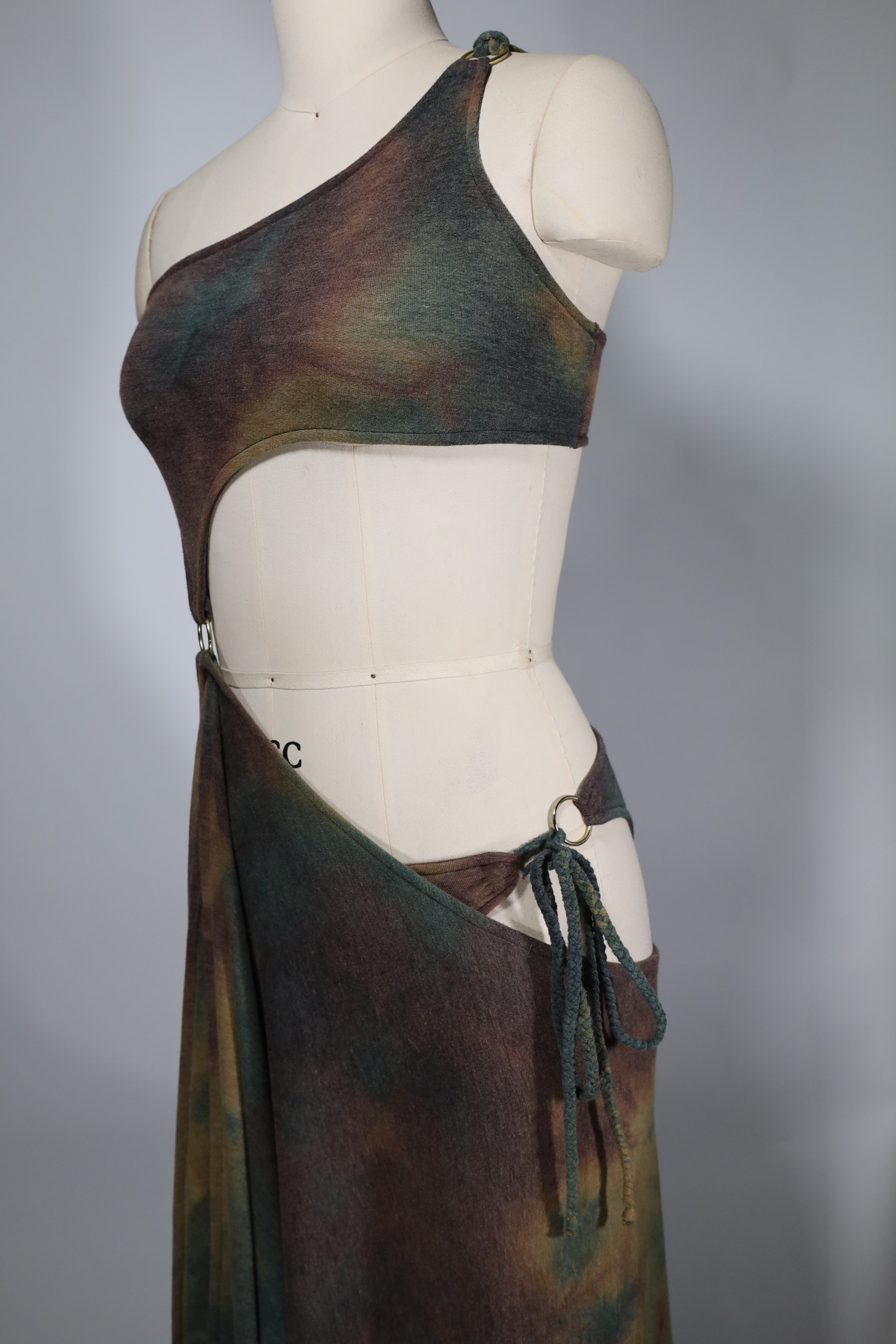 Tie-Dye Summer Dress with Matching Bikini Bottoms (Size 8)