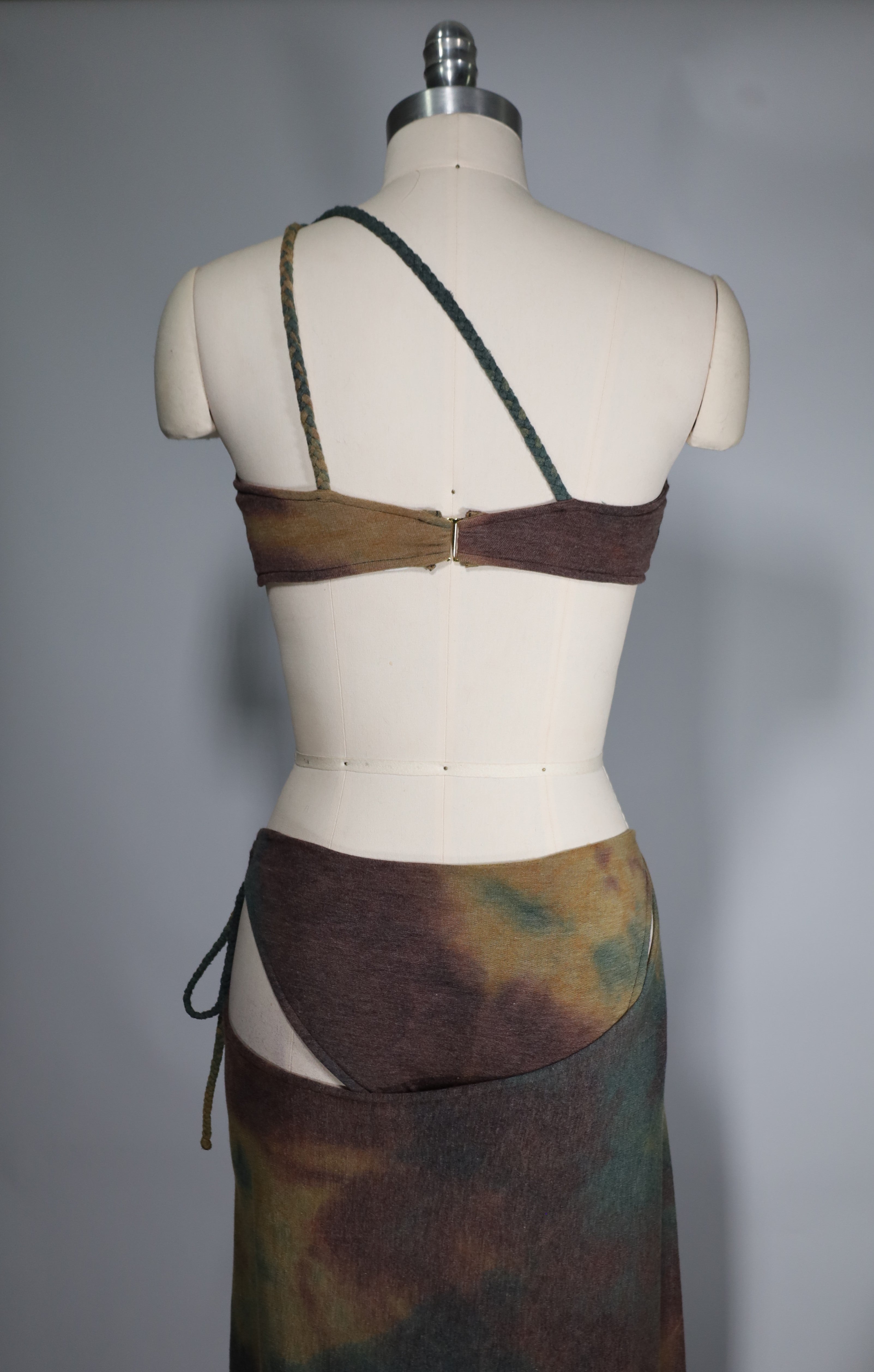 Tie-Dye Summer Dress with Matching Bikini Bottoms (Size 8)