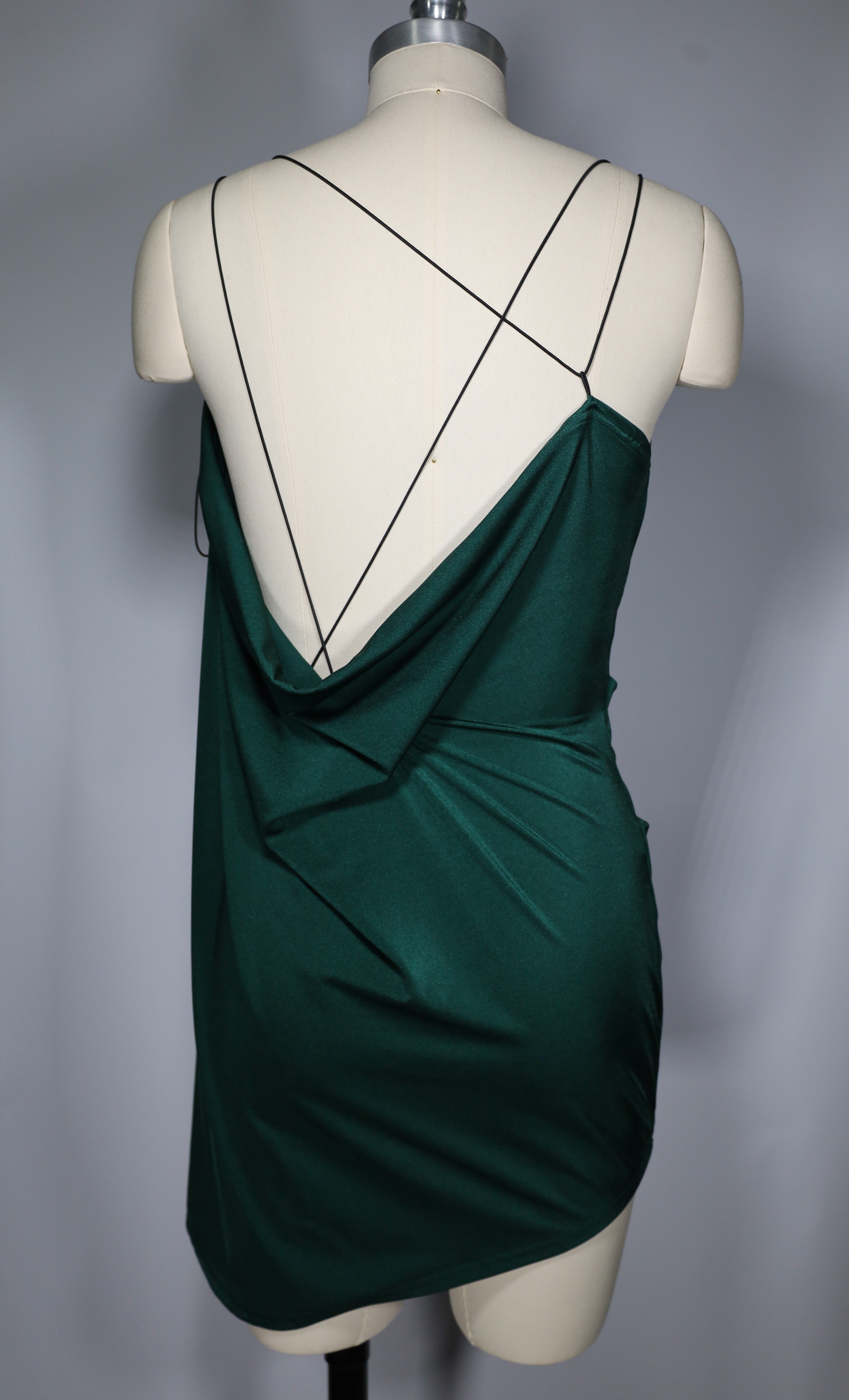 Draped Mini in Emerald Green (Size 4)