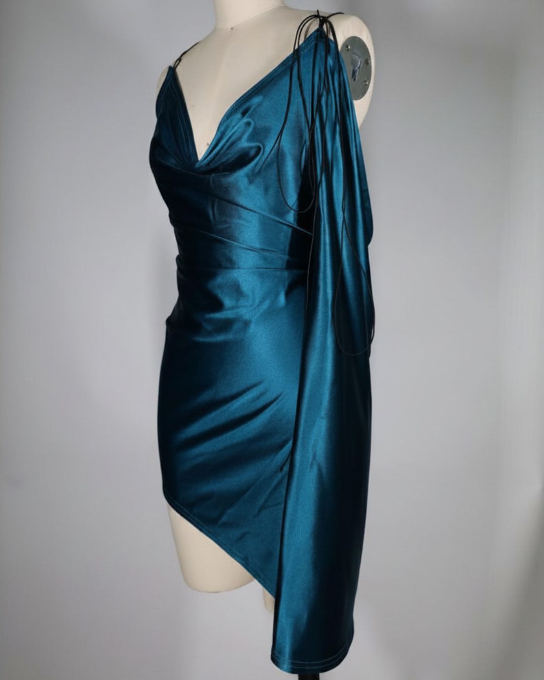 Draped Mini in Turquoise (size 0)